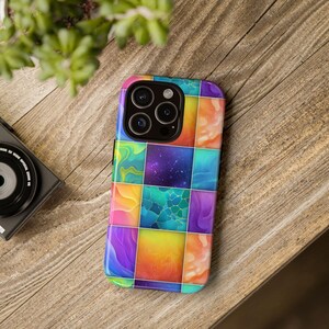 Colorful Phone Case, Artistic Smartphone Cover, Abstract Design, Vibrant Phone Accessory, Unique Gift for All Occasions