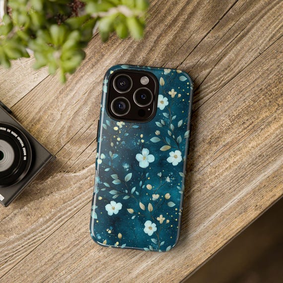 Floral Phone Case: Impact-Resistant TPU Silicone Liner, Wireless Charging