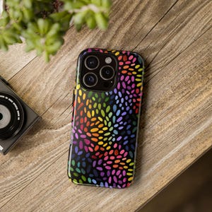 Colorful Phone Case, Tough Phone Cases, Unique Cell Phone Cover, Vibrant Protector, Fun Tech Accessories, Gift for Phone Lovers