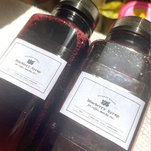 Homemade Blueberry Syrup,Simple Syrup for Coffee,Tea,Matcha, Cocktails,Homemade Syrups,Blueberry Drinks,Drink Syrups,Gifts for Him and Her