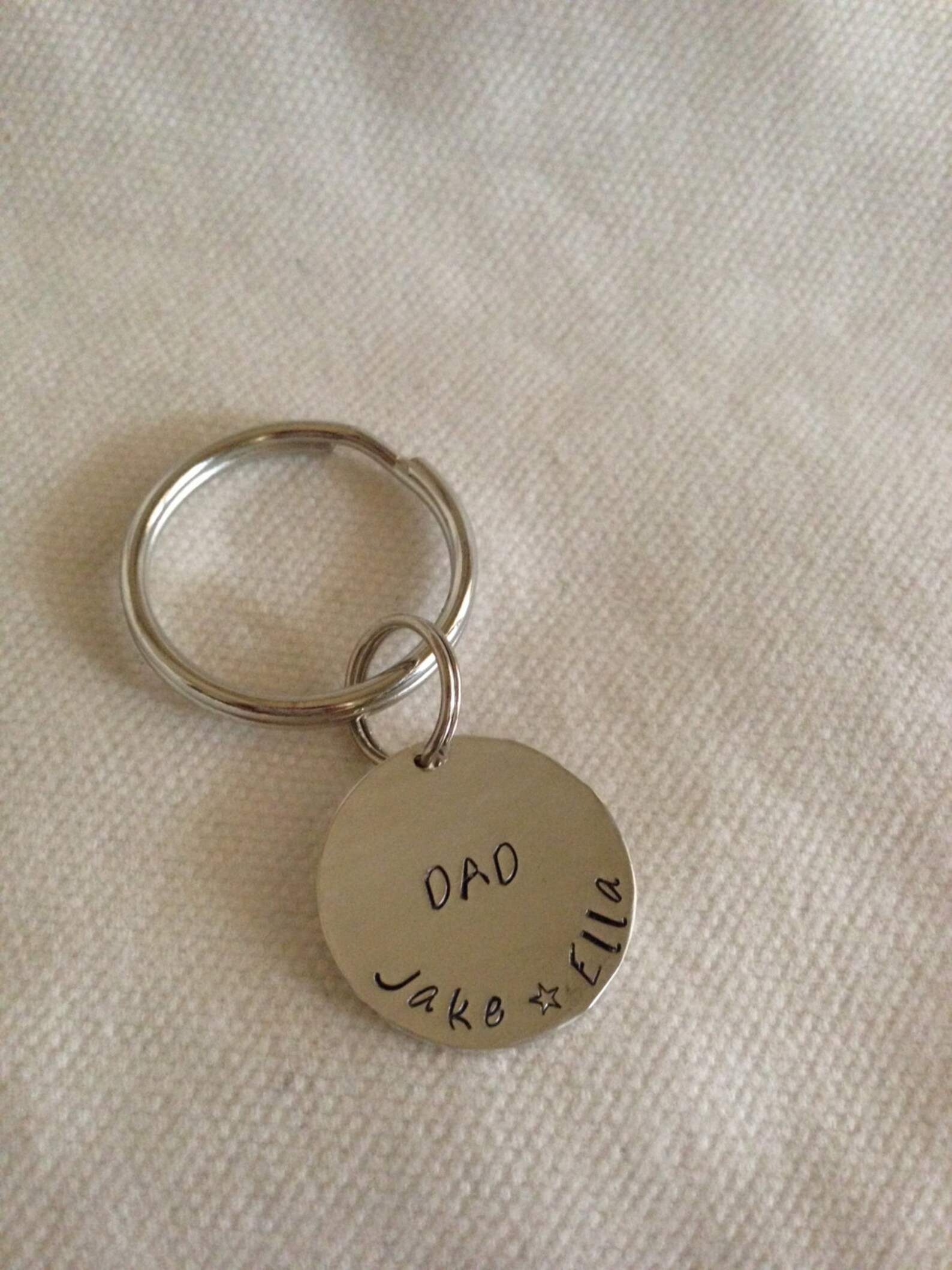 Men's Sterling Silver Key Ring. Customized. Personalized. Etsy