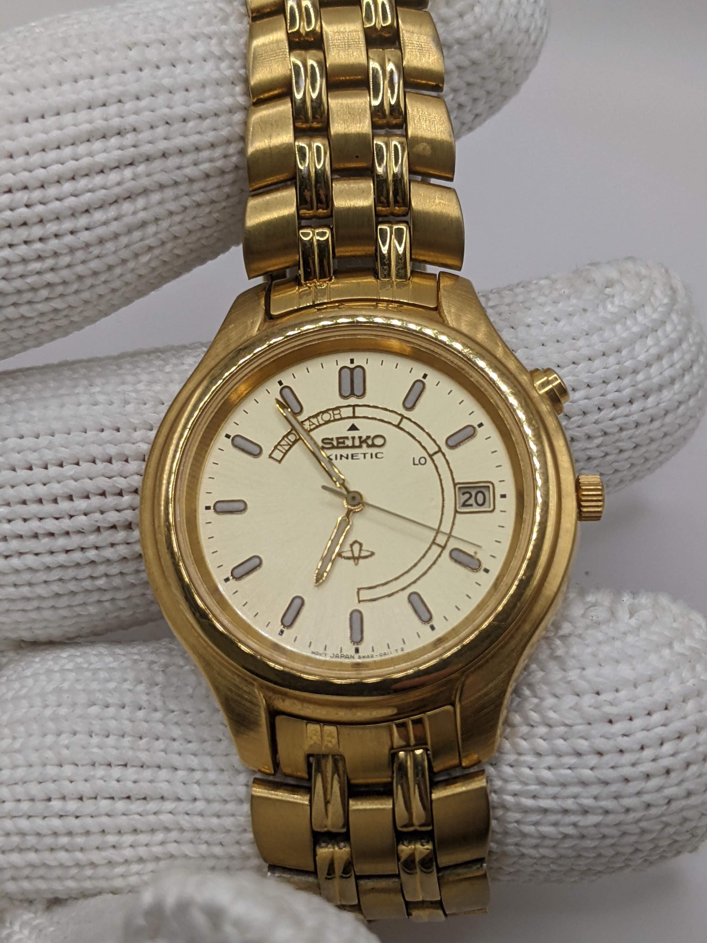 Seiko Kinetic 5m42 - Etsy