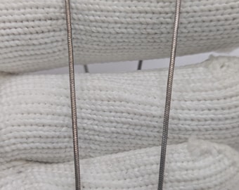 Vintage italienskt sterlingsilverhalsband med ormkedja: 40 cm, 925 silver