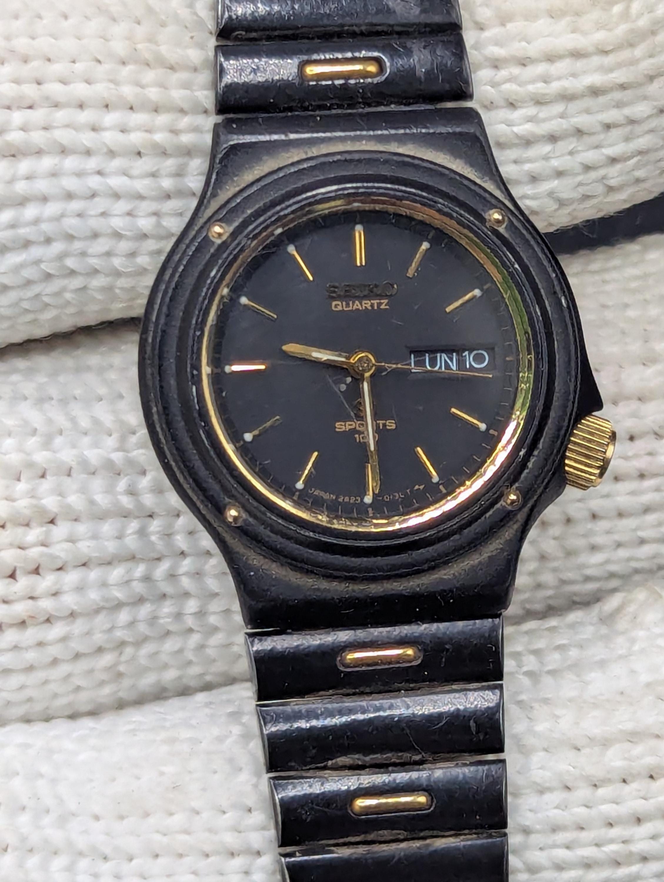 Vintage 1984 Seiko Sports 100 Quartz Watch: Day-date Display - Etsy