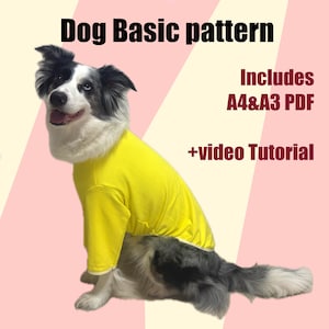 Basic Dog T-Shirt Sewing Pattern PDF, Beginner Friendly, Sizes S~3XL