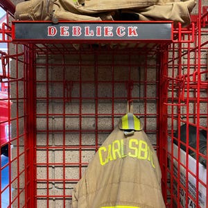 Custom Leather Locker Tag, Firefighter Tag, Ems Tag, Gift
