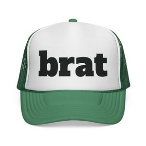 Brat Trucker Cap, Charli XCX Inspired Hat, Hip Hop Snapback, Music Festival Fashion, Cool Girls Baseball Cap, Retro Urban Streetwear