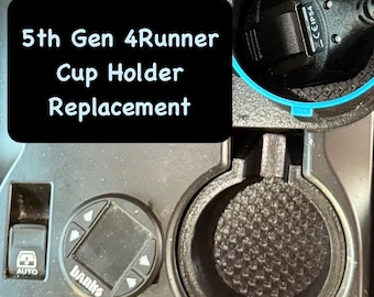 4Runner 5th Gen Replacement Cup Holder Insert: PETG, Cup Holder Closest to Console (2010-2024)
