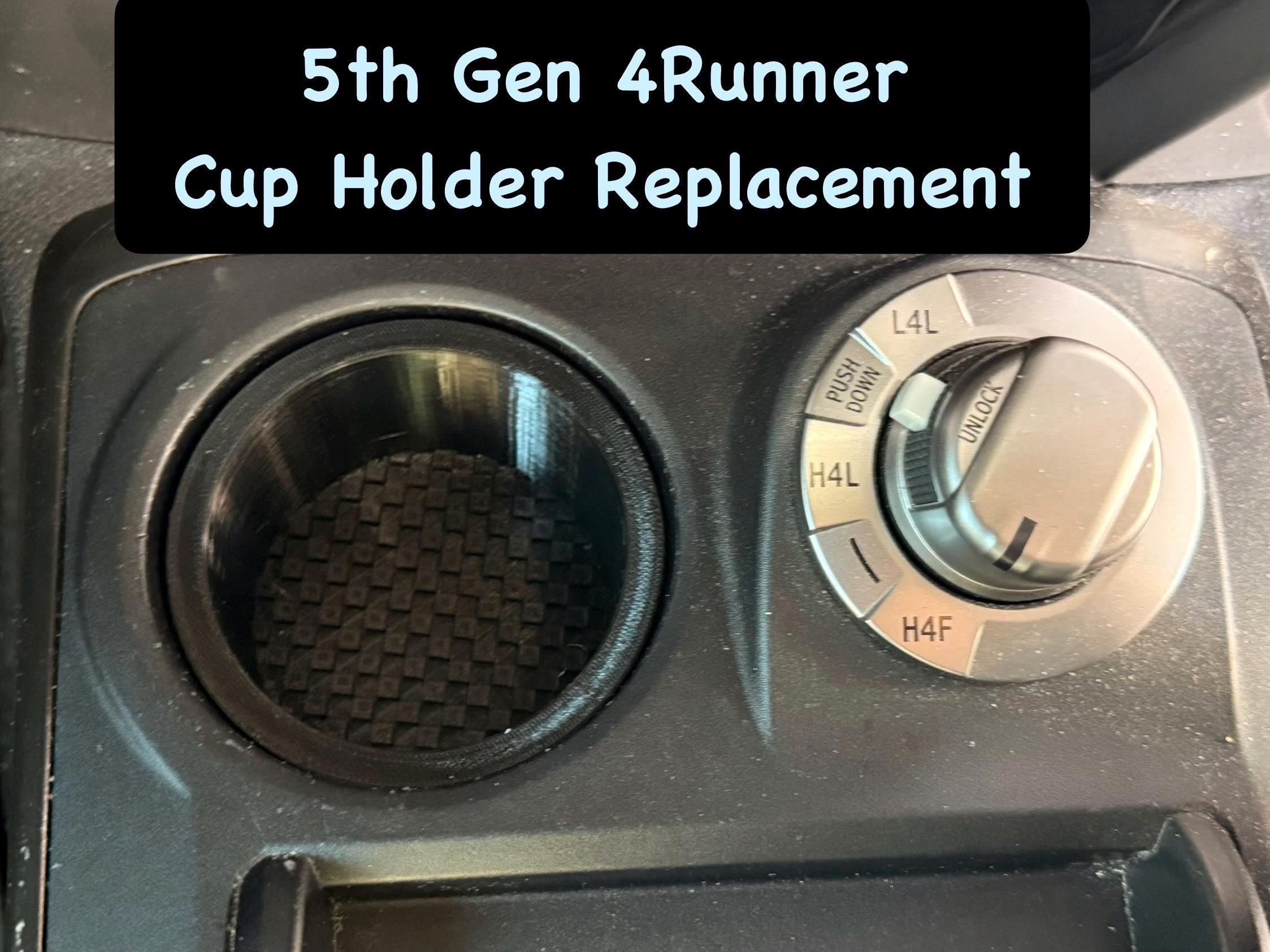 4Runner 5th Gen Replacement Cup Holder Insert: PETG, Cup Holder Closest to the Dashboard (2010-2024) - Cup holder insert for vehicles