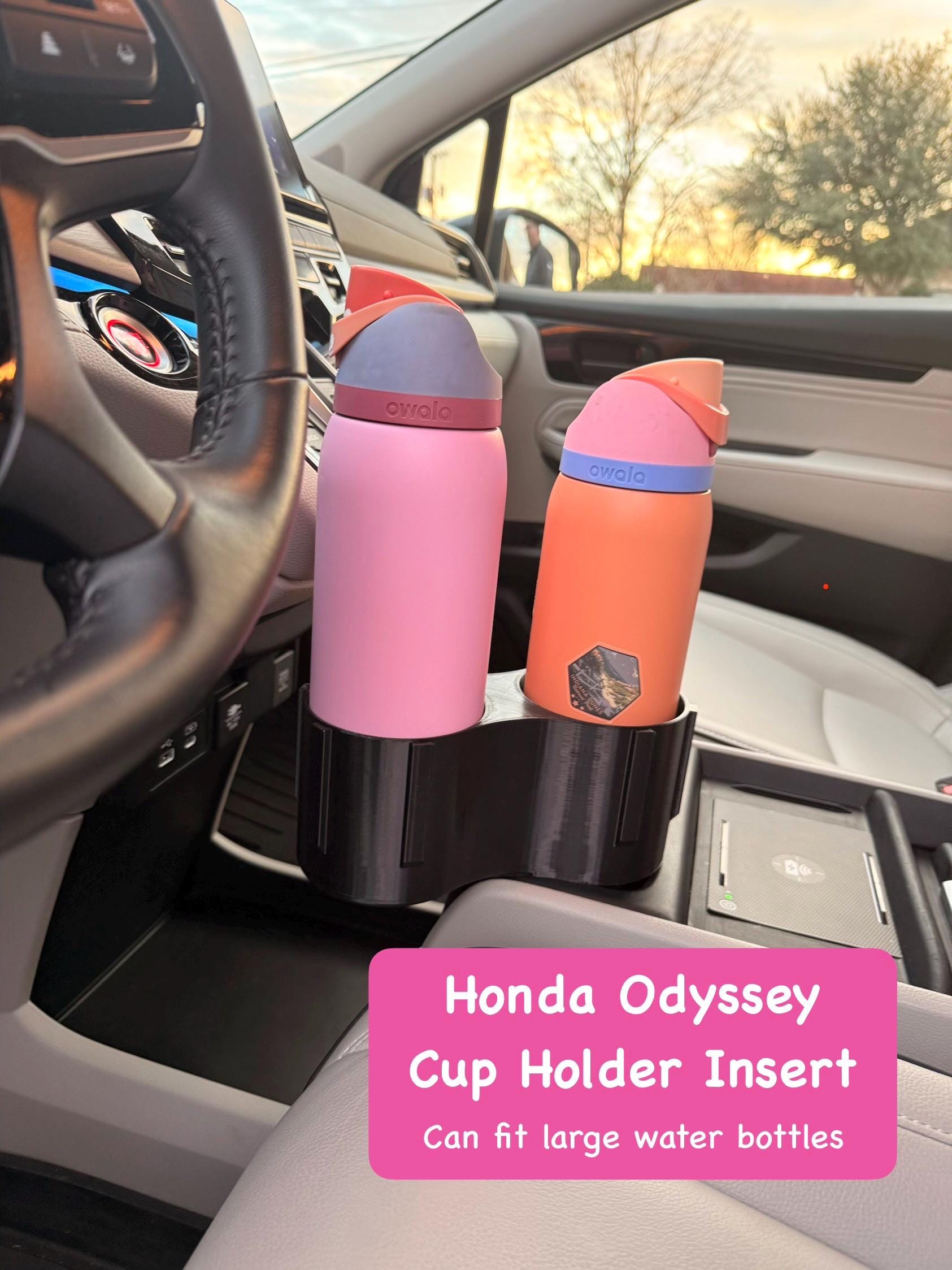 Honda Odyssey Double Cup Holder Insert: 2018-Present (5th Gen) PETG - Cup holder insert for vehicles