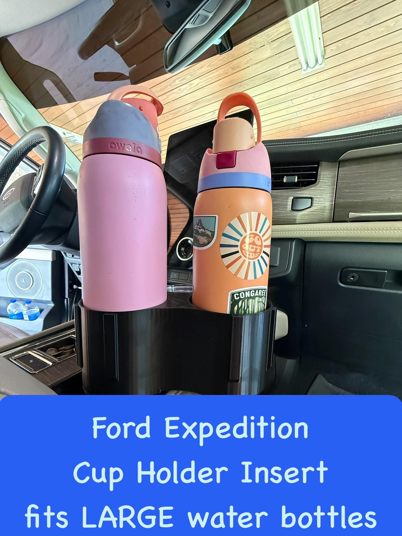 Ford Expedition Double Cup Holder Insert: 2022-24 (Late 4th Gen) PETG - Cup holder insert for vehicles