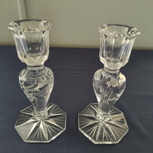 Vintage Crystal Candle Holders