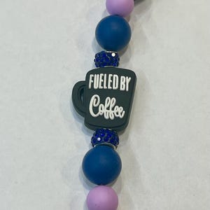 Fueled by Coffee Strand Keychain