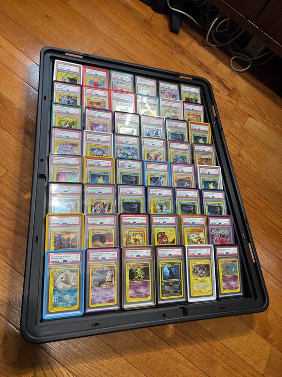 Display Case Card Riser Stands - Color: Black - Zion Case / Generic Case -  Any Layout - FAST SHIPPING! - Etsy
