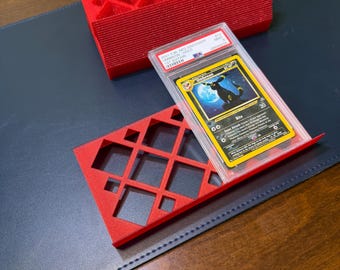 Stojaki na karty do prezentacji – kolor: błyszczący CZERWONY – etui Zion – dowolny układ – wysyłka w ciągu 2–3 dni