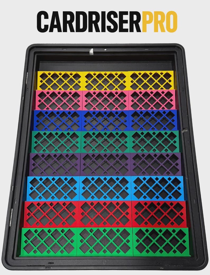 Card Riser Pro Display Risers Display Case Card Riser Stands - 15+ COLORS - Zion Case - Any Layout - Etsy