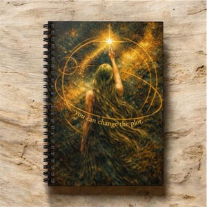You Can Change the Plot - Spiral Notebook | Fantasy Woman Star Illustration
