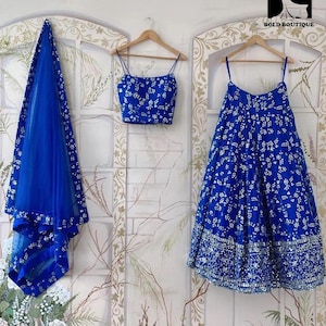 lehenga for women Sangeet Function Royal Blue Designer Lehenga choli Custome made lengha choli Party Wear lehanga Ready to Wear lehnga choli