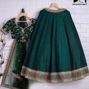 Traditionell Lehnga Choli Reception, Mehndi Wear Green Lehenga Choli For Women Bollywood Style Ghgara Choli Designer Lahnga Choli With Dupatta