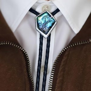 Handmade Bola BOLO Tie, Wedding Necklace for Men Groomsmen Bridegroom, Handcrafted Men&#39;s Bolo Tie, Gifts for Him, Cowboy Necktie Accessories