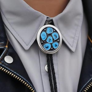 Handmade Bola BOLO Tie, Western Cowboy Necktie, Wedding Necklace for Men Groomsmen Bridegroom, Handcrafted Men&#39;s Bolo Tie, Bridesmaid Gift