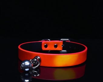 Collana girocollo con campanella - Collare in pelle termocromica che cambia colore, gioielli Gothic Fairycore