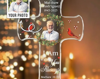 Adorno conmemorativo personalizado, recuerdo de la pérdida de un ser querido, papá, mamá o padre, "Siempre estoy contigo", regalos de recuerdo, regalo de condolencias 2025