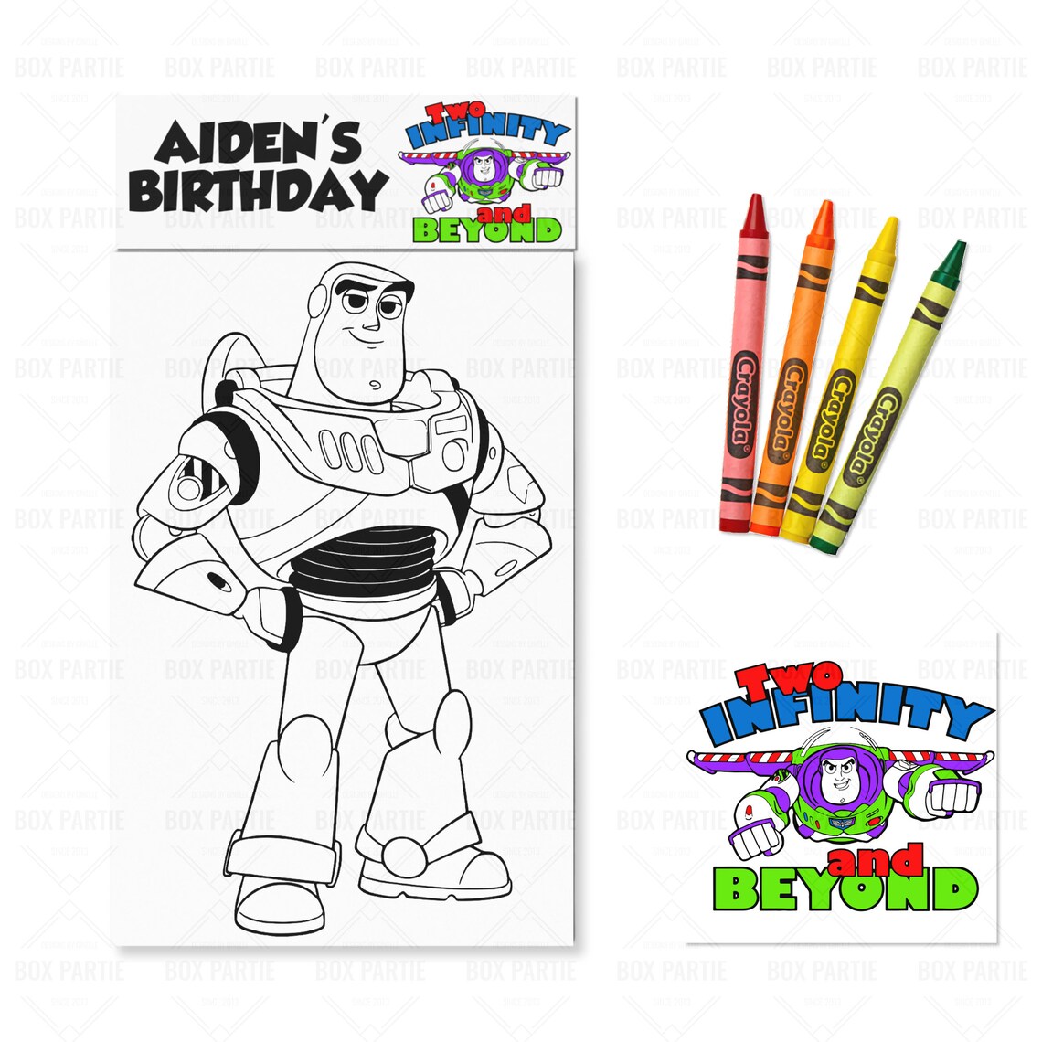 Two Infinity and Beyond Favor Coloring Pages - Etsy