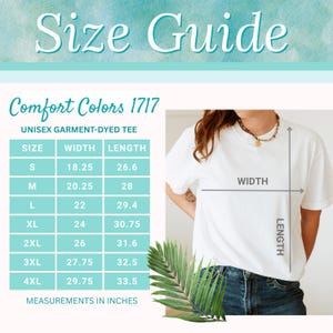 Comfort Colors Size Chart