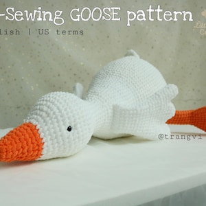 No-SEW Goose Crochet Pattern - Easy Amigurumi PDF Tutorial for all levels