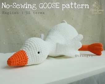 No-SEW Goose Crochet Pattern - Easy Amigurumi PDF Tutorial for all levels
