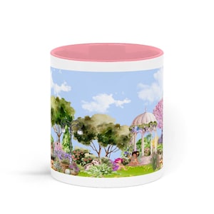 Fairy Garden Coffee Mug – Whimsical Magical Cup – Enchanted Forest Drinkware, Gift for Her, Fantasy Lover Mug