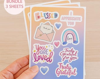 Stickers, Positive Affirmation Stickers, Motivational Waterproof Decals for Laptop, Journal, Gift, Mental health planner