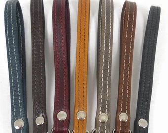 Leather Key Chain Wristlet Strap, Replacement Strap, Leather Clutch Strap, Leather Key Fob, Leather Purse Strap, Made in USA