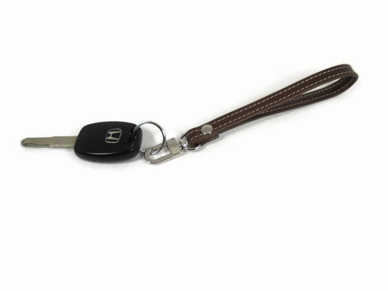 Leather Key Chain Wristlet Strap, Replacement Strap, Leather Clutch Strap, Leather Key Fob, Leather Purse Strap, Made in USA image 8