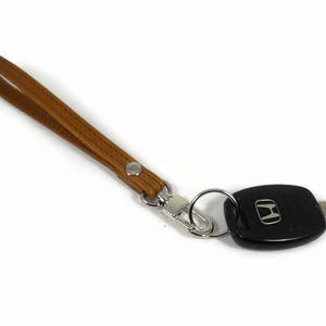Leather Key Chain Wristlet Strap, Replacement Strap, Leather Clutch Strap, Leather Key Fob, Leather Purse Strap, Made in USA image 7
