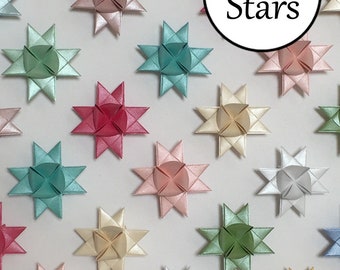 Moravian Stars (50): Pearlescent Mix, Approx 2 inches wide