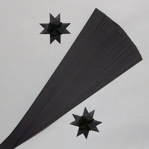 Single Color Black, 5 sizes , 19 or 25 long , 50 strips image 1