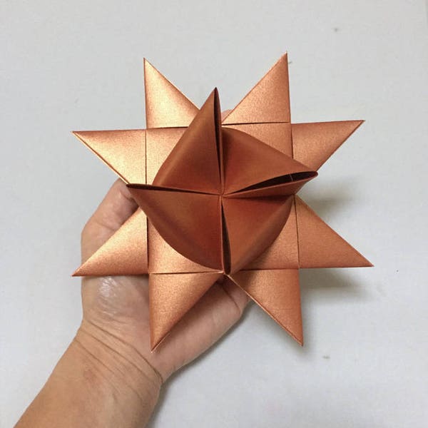 Large Moravian Stars: 5.5 to 6 inches in size, Metallic Copper in Color.  Sold individually