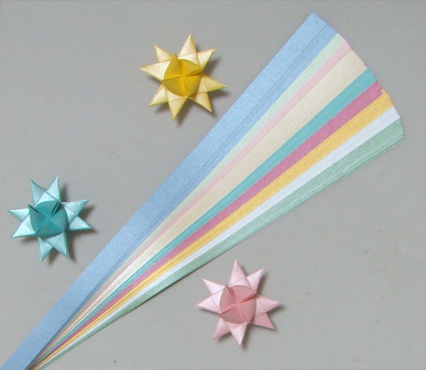 540 Sheets Cartoon Paper Set Outer Space Sky Origami Lucky Star Folding DIY  Decorating Paper Strips