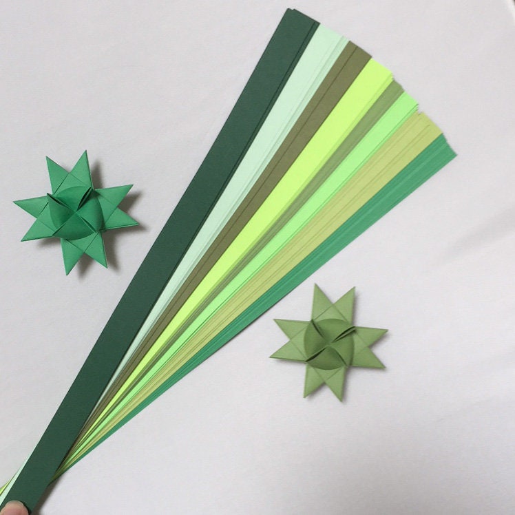Rainbow Pearlescent Origami Lucky Star Paper Strips Star Folding DIY Pack  of 90 Strips 