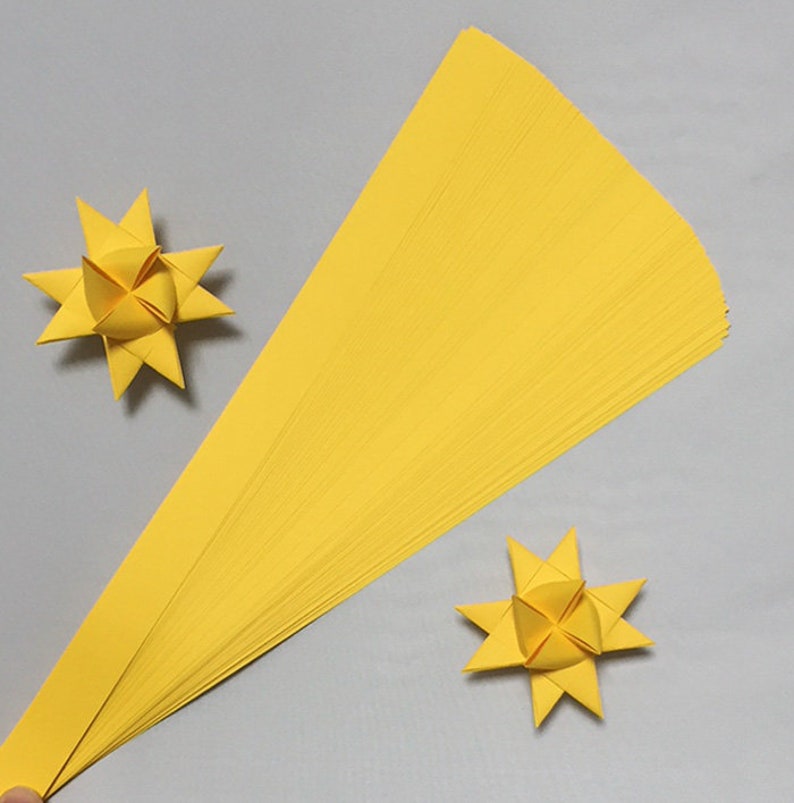 Single Color Yellow 5 Sizes 25 Inch Long 50 Strips