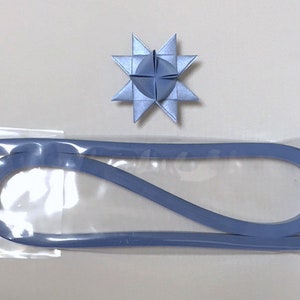 ON SALE : Metallic or Pearl Blue Paper Strips for Making Moravian (German) Stars.  UNEVEN Cut, Various Sizes & Quantities