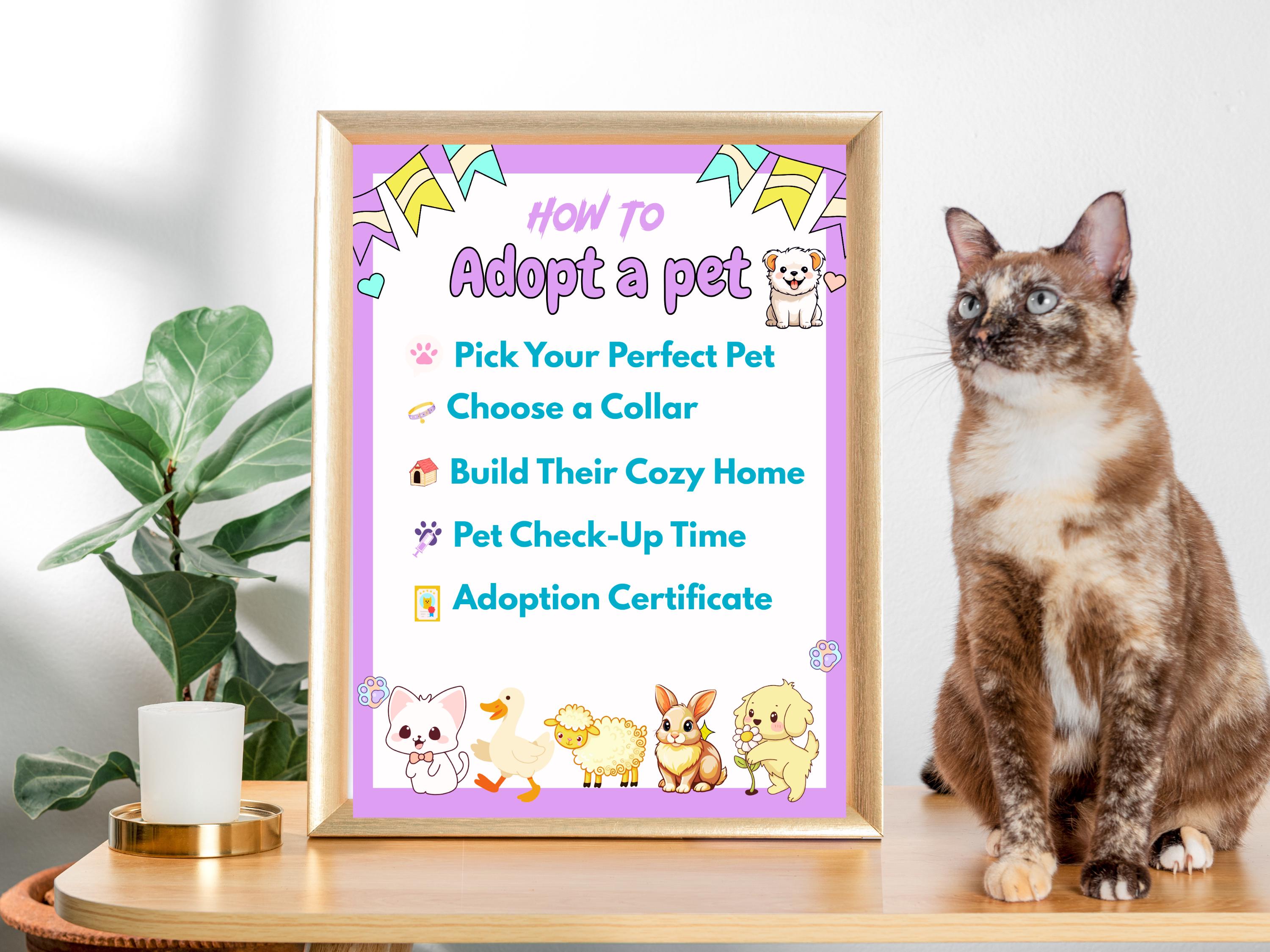 Pet Adoption Party Printable Kit | Puppy Adoption Station Signs | Pet ...