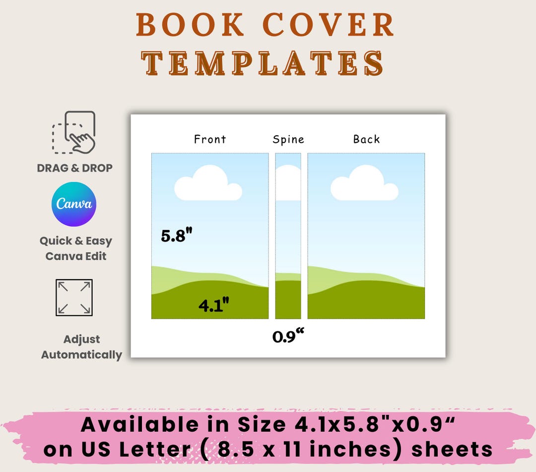 Custom Book Cover Template | Editable Paperback Book Covers Canva ...
