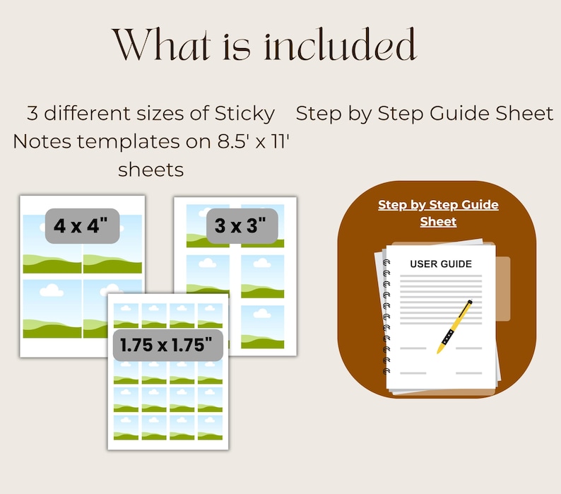 Sticky Notes Printing Template | Canva Custom Sticky Note | Sticker for ...