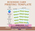 Printing Template Business Card 3.5"x2"| Editable Blank Drag & Drop Landscape Frame Print Templates | Doublesided Canva Small Business Cards