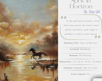 大きな馬の絵：アレクサンダー・シェンデロフによるキャンバスの海景