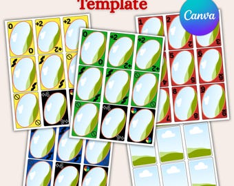 Kids Playing Card Template | Editable Game Night Cards Canva Template | Custom Family Games | Customizable & Printable Party Game for Kids