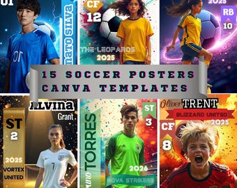Plantilla de póster de fútbol / Banner deportivo de fútbol americano, Banner de jugador de equipo de fútbol para la noche de los mayores / Fotografía de fondo deportivo editable de Memory Mates